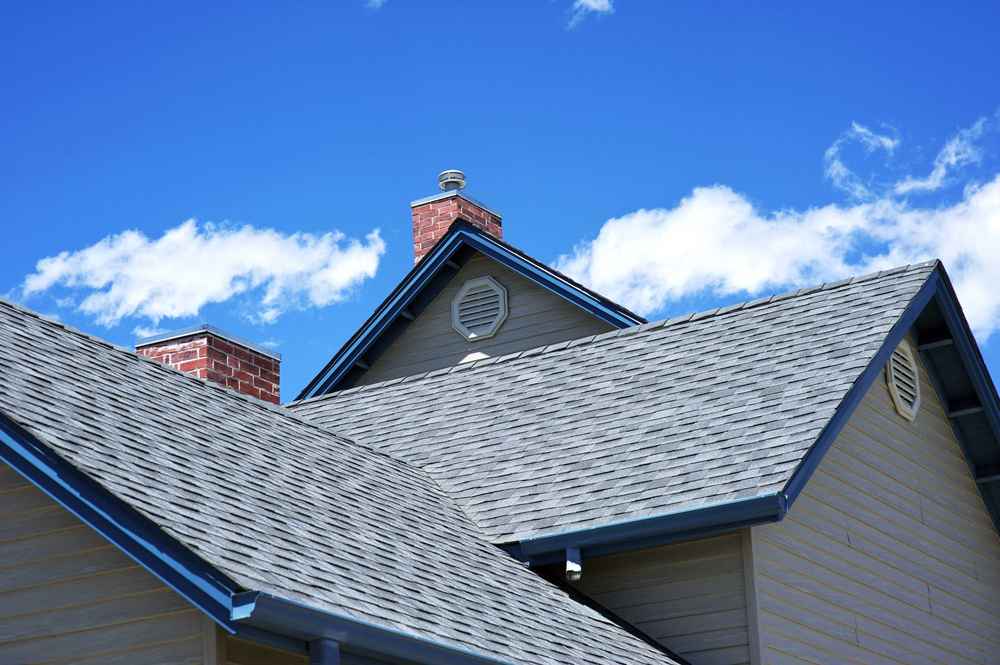 house with a visible roof slope